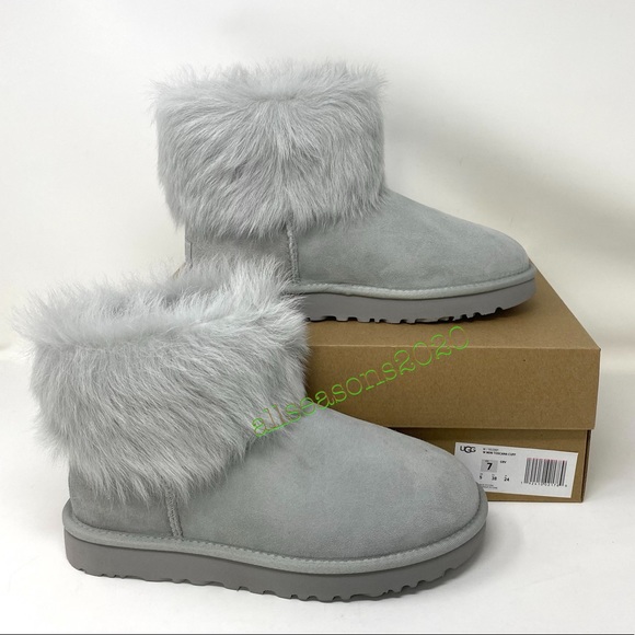 UGG Mini Toscana Cuff GRV Women’s Boot Light Grey - Picture 2 of 9